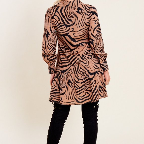 ANIMAL PRINT SHIRT DRESS - Picture 2 of 2